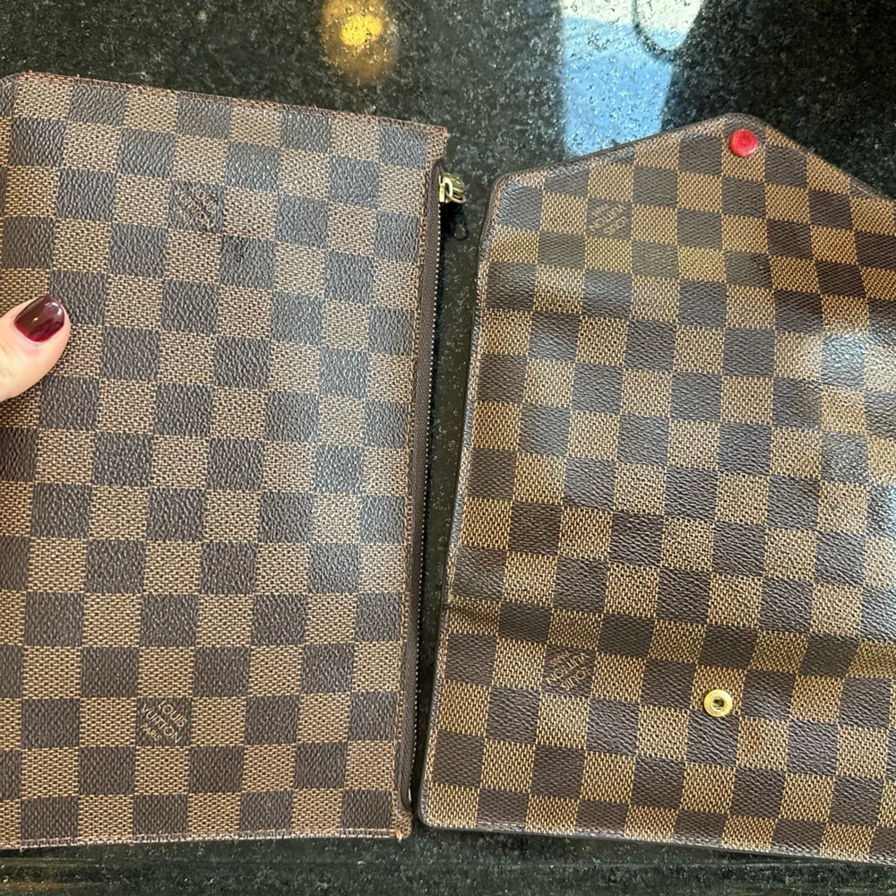 Louis Vuitton Neverfull MM Damier with red interior - Picture 2 of 14